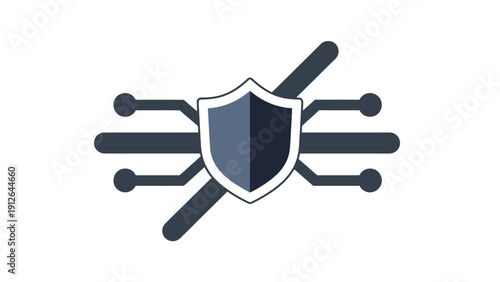 Cyber Security Breach Icon. Failed Data Protection System. Network Hacked Symbol.