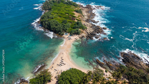 Blue beach in Dikwella Sri Lanka