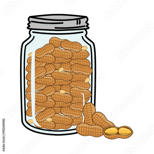 Peanuts In Glass Jar
