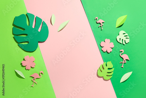 Composition with paper palm...