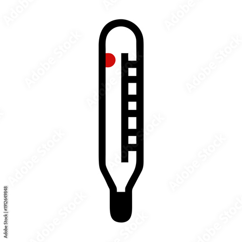 Classic Thermometer Line Icon for Temperature Check