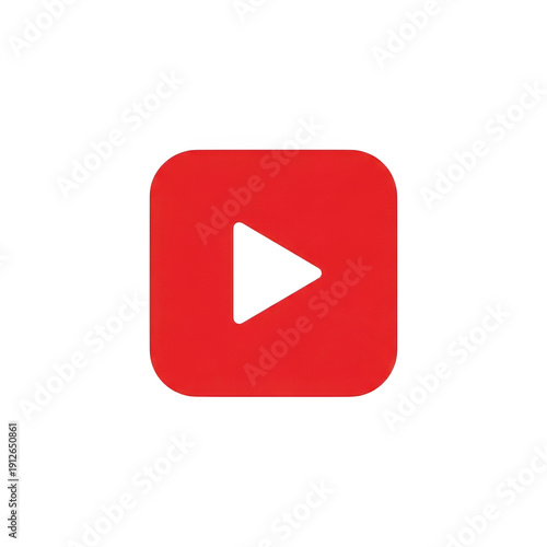 Free Download Red play button icon on a white background - GFXLoad