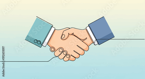 Two hands clasping in a gesture of agreement or partnership
