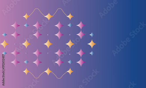 Colorful Gradient Star Pattern Abstract Background for Creative Social Media and Modern Branding