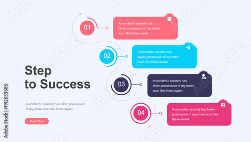 Modern Infographic Template for Business Success Steps