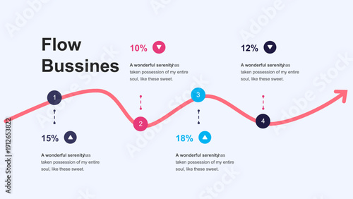 Dynamic Business Flow Progress Infographic