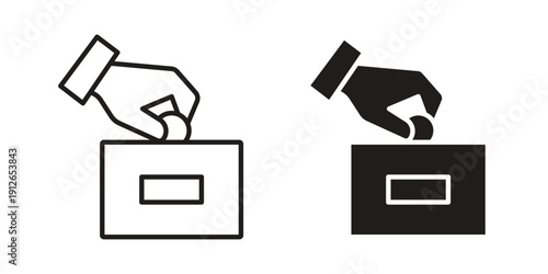 Money donation icon in black line style set. logotype designs