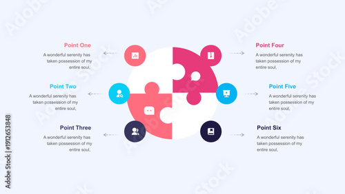 Puzzle Diagram for Business Collaboration and Interconnected Concepts