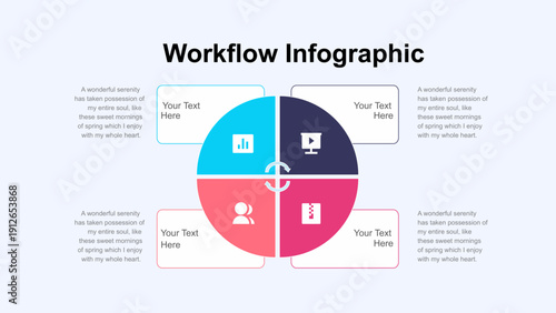 Wallpaper Mural Circular Workflow Infographic for Business Processes Torontodigital.ca