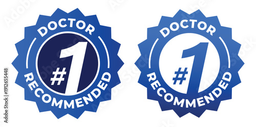 Doctor Recommended #1 Badges: Trusted Medical Endorsement Quality Seals