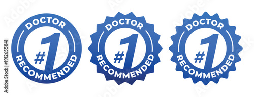 Doctor Recommended #1 Badges: Trusted Medical Endorsement Quality Seals