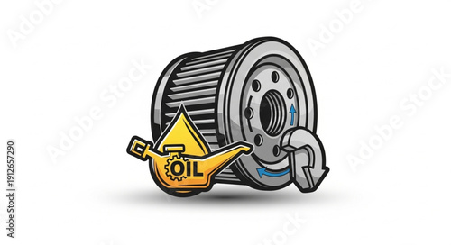 Car Oil Filter and Canister.