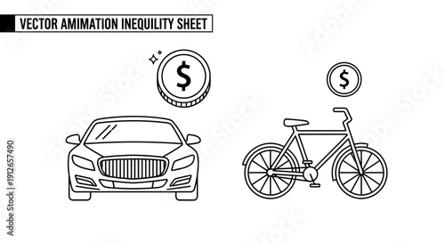 Car vs Bicycle: Wealth Inequality, Economic Disparity, Transportation Choice, Financial Status