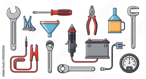 Car Maintenance Tools and Equipment.