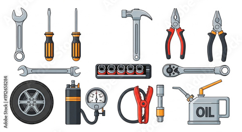 Car Maintenance Tools and Equipment.