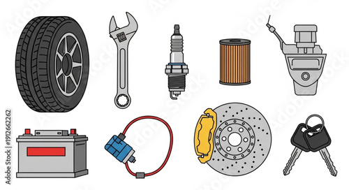 Car Parts and Accessories Collection.