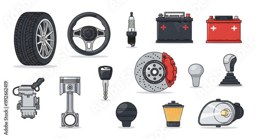 Car Parts and Accessories Collection.