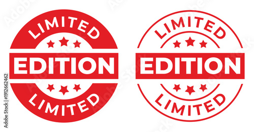 Limited Edition Stamp Badge Set – Red Exclusive Release Seal Icons Collection