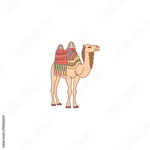 Dromedary Camel with Saddle