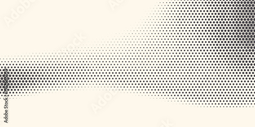 Hexagon Shapes Vector Abstract Geometric Technology Oscillation Wave Isolated on Light Background. Halftone Hex Retro Simple Pattern. Minimal 80s Style Dynamic Tech Wallpaper