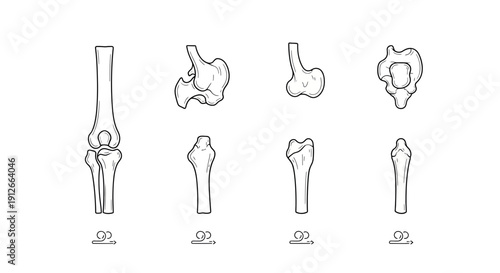 Human Elbow Joint Anatomy Illustration - Bones and Articulation Diagram
