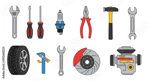 Car Parts and Repair Tools.