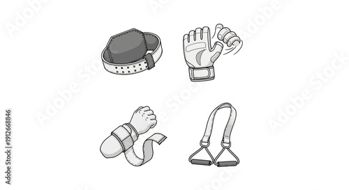 Fitness Accessories: Hand Grips, Wrist Wraps, Resistance Bands, and Weightlifting Belt