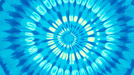 Abstract colorful blue turquoise aquamarine art design batik spiral swirl shibori technology tie dye pattern textile texture background banner