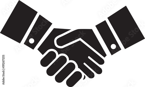 shake hands cooperation icon illustrator design 