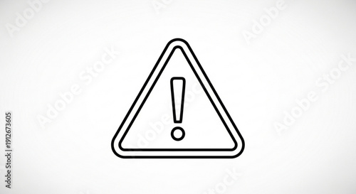 Warning symbol with exclamation mark in triangle on white background alert sign caution icon danger signal