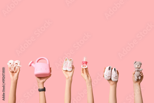 Female hands with baby acce...