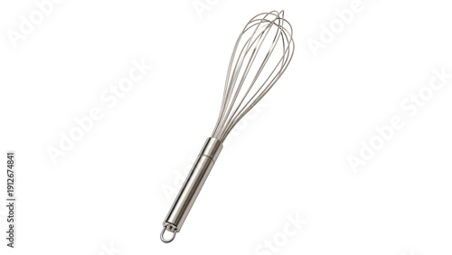 Tableau sur toile A stainless steel whisk Kitchen tool used for mixing, blending, and whisking iso