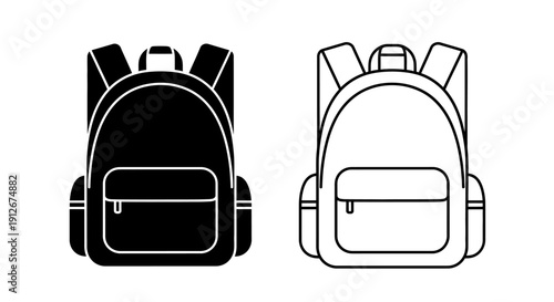 Backpacks, school bags, travel backpacks, kids backpacks, laptop backpacks, trendy backpacks, Vector