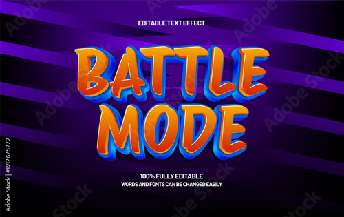 Battle Mode Editable Text Effect - Strong Gaming Typography for Action and Esports Design