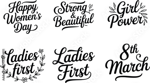 International women's day calligraphy