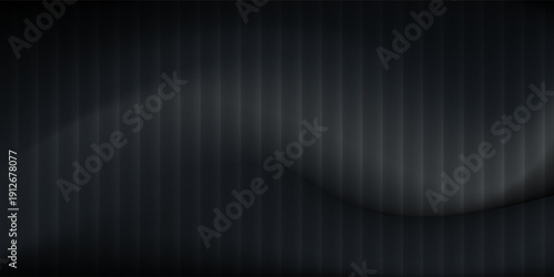 Top Black vector. Abstract 3d backdrop for product presentation. Minimal wall scene. illustration gray