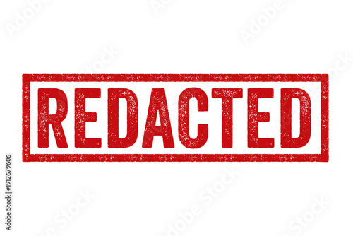 Billede på lærred Redacted Rubber Stamp Mark Grunge Style Isolated