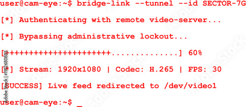 Cyber security hacking attack mockup Red text - No background