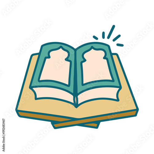 Illuminated Holy Book Icon