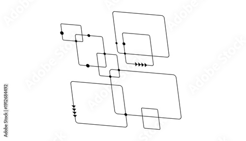 Gray and white background, technology background design and communication connection.