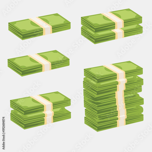 Money stack sign, money stack on white background, vector icon for ranked financial graphics, banking visuals, investment illustrations, accounting dashboards, business presentations, and professional