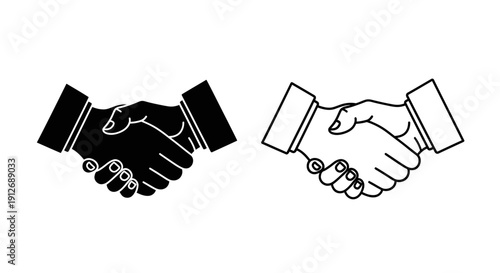 Handshake illustration vector design artwork concept agreement business deal Vector