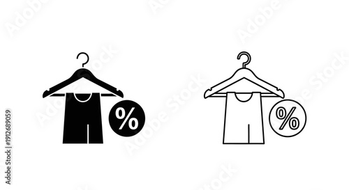 Discount, sale, clothing, price reduction, offer, bargain, markdown, deal, promotion, save, cheap, afford Vector