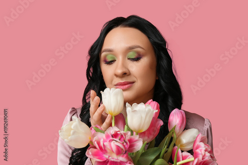 Beautiful young woman with ...