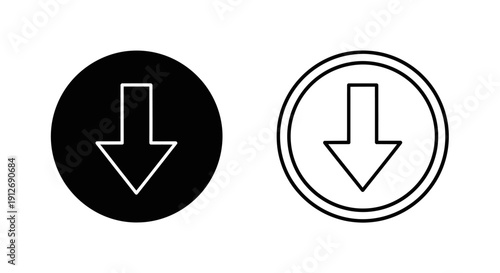 Free Download Download button design icon vector illustration graphic art creative concept Vector - GFXLoad