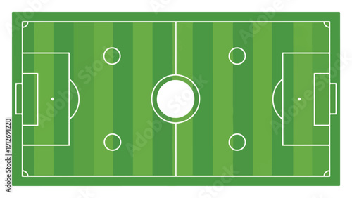 Flat design soccer field vector illustration
