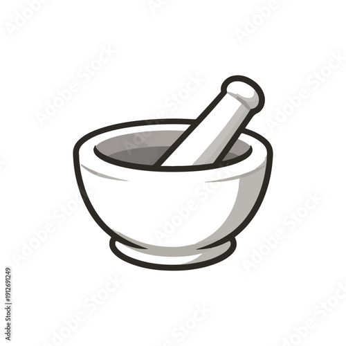 Front Facing Mortar And Pestle Icon