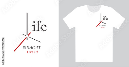 Minimal White T Shirt Typography Design with Inspirational Quote