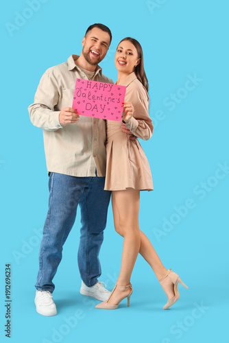 Lovely couple holding greet...