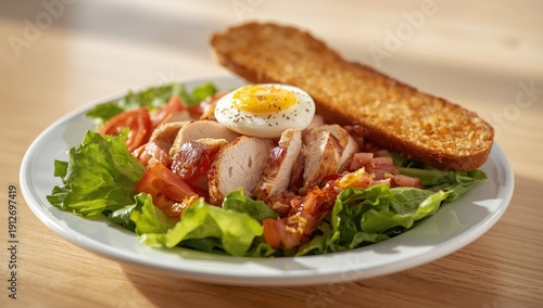 Cobb Salad with Chicken and Toast